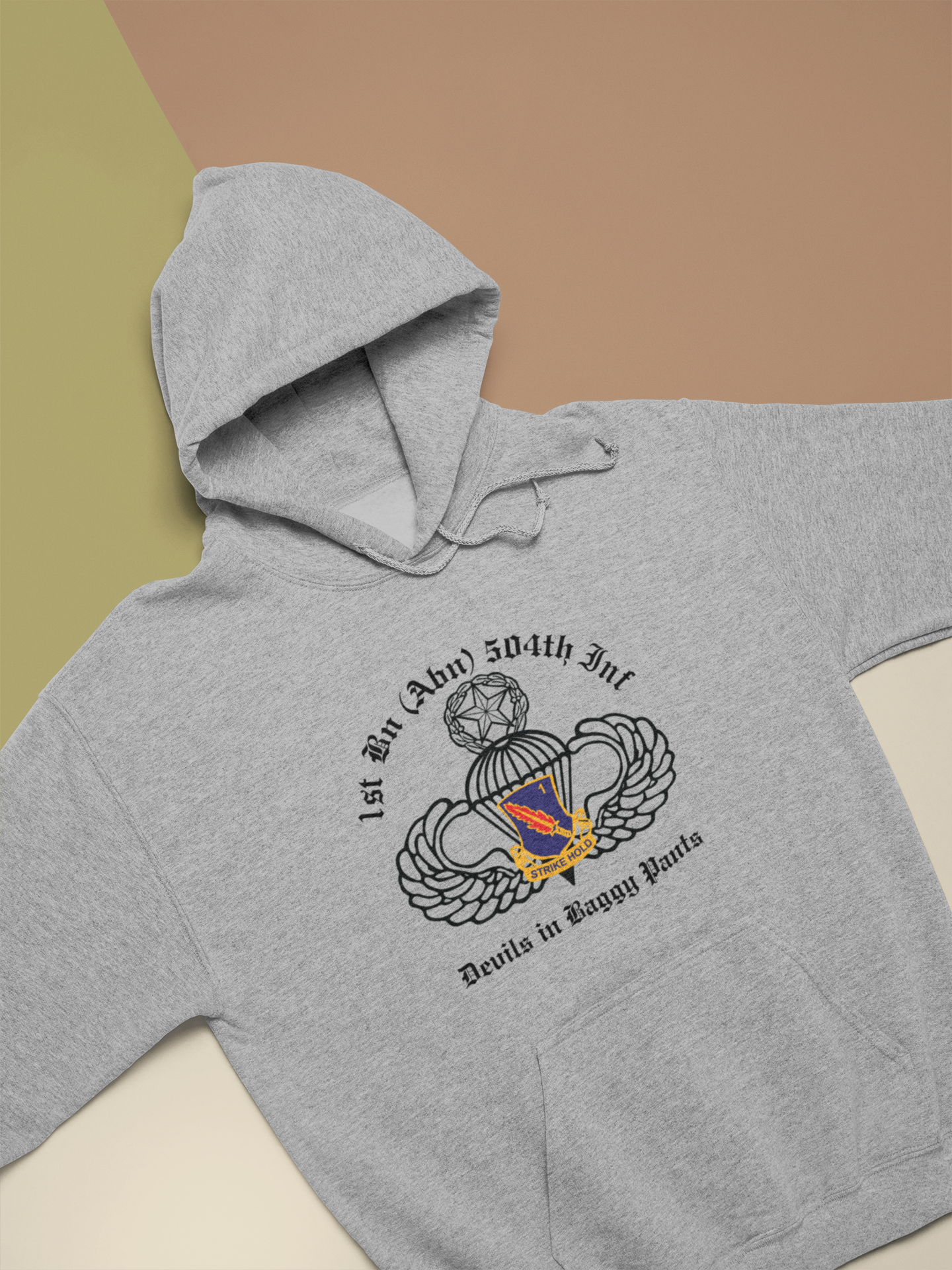 1-504 PIR Red Devils PT Hoodie - Honoring the US Army 82nd Airborne Division's Legacy